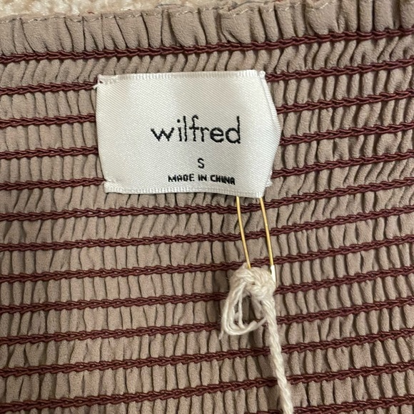 Wilfred Tempest Mini Dress  Sandy Bge/Spc Burgundy - Picture 8 of 11